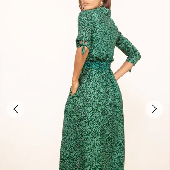 Dancing leopard green leopard dress size UK 8 (US 6/8) new with tags - Picture 2 of 6